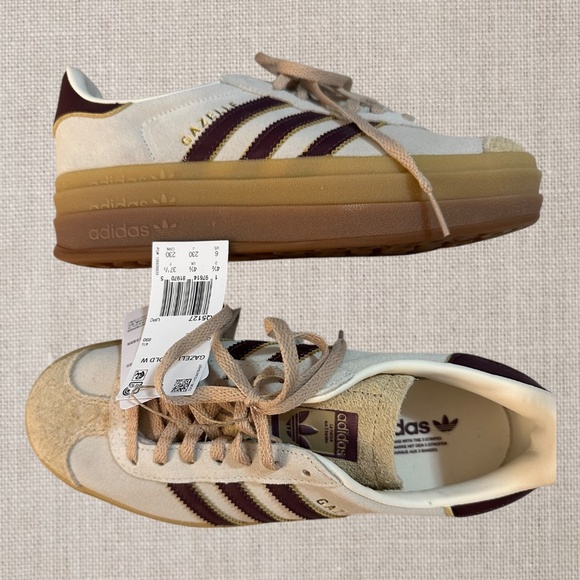 GAZELLE BOLD W CREAM WHITE/MAROON/BEIGE - Picture 3 of 8